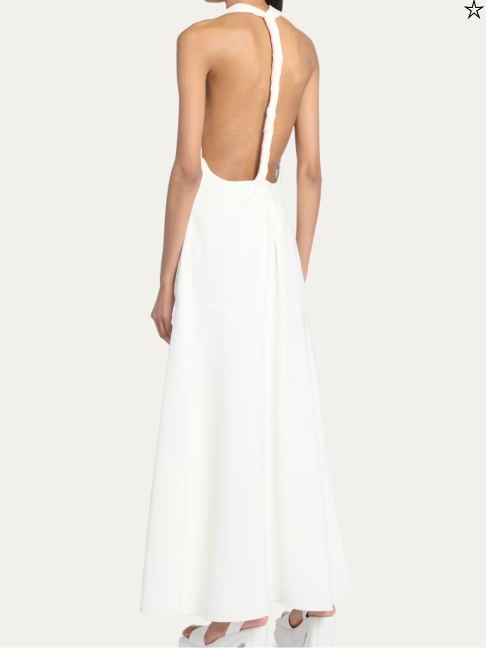 PROENZA SCHOULER White Backless Halter Maxi Dress - Picture 4 of 5